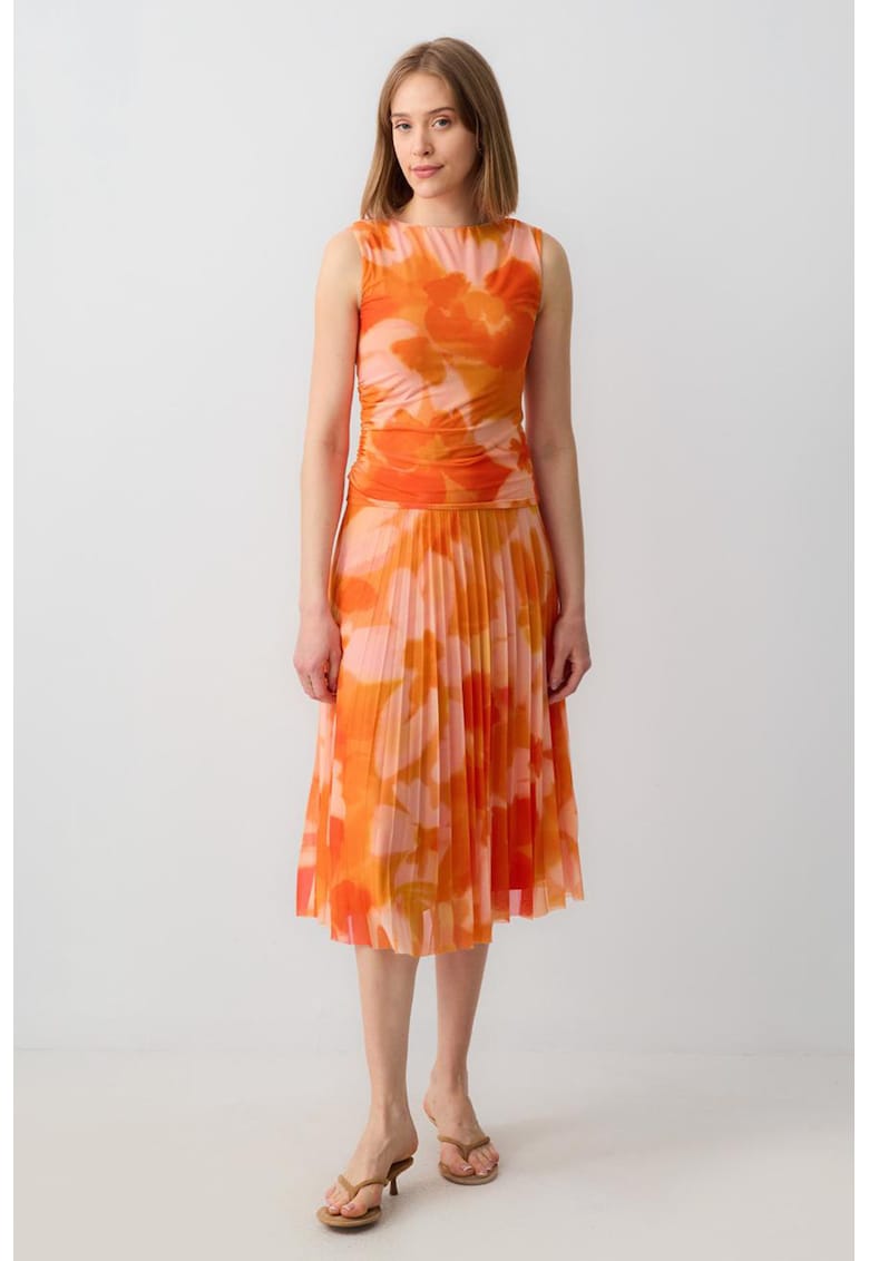 Fusta plisata cu model