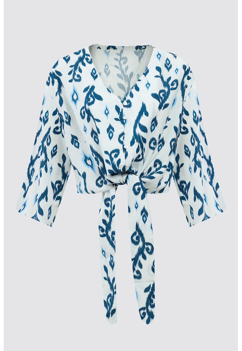 Camasa din in cu maneci lungi