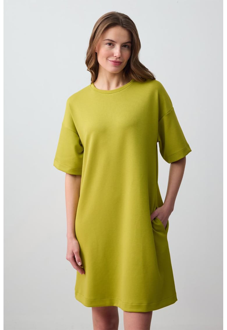 Rochie din amestec de modal cu croiala in A