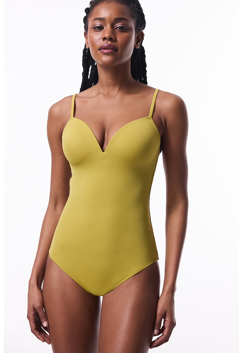 Costum de baie intreg cu bretele ajustabile