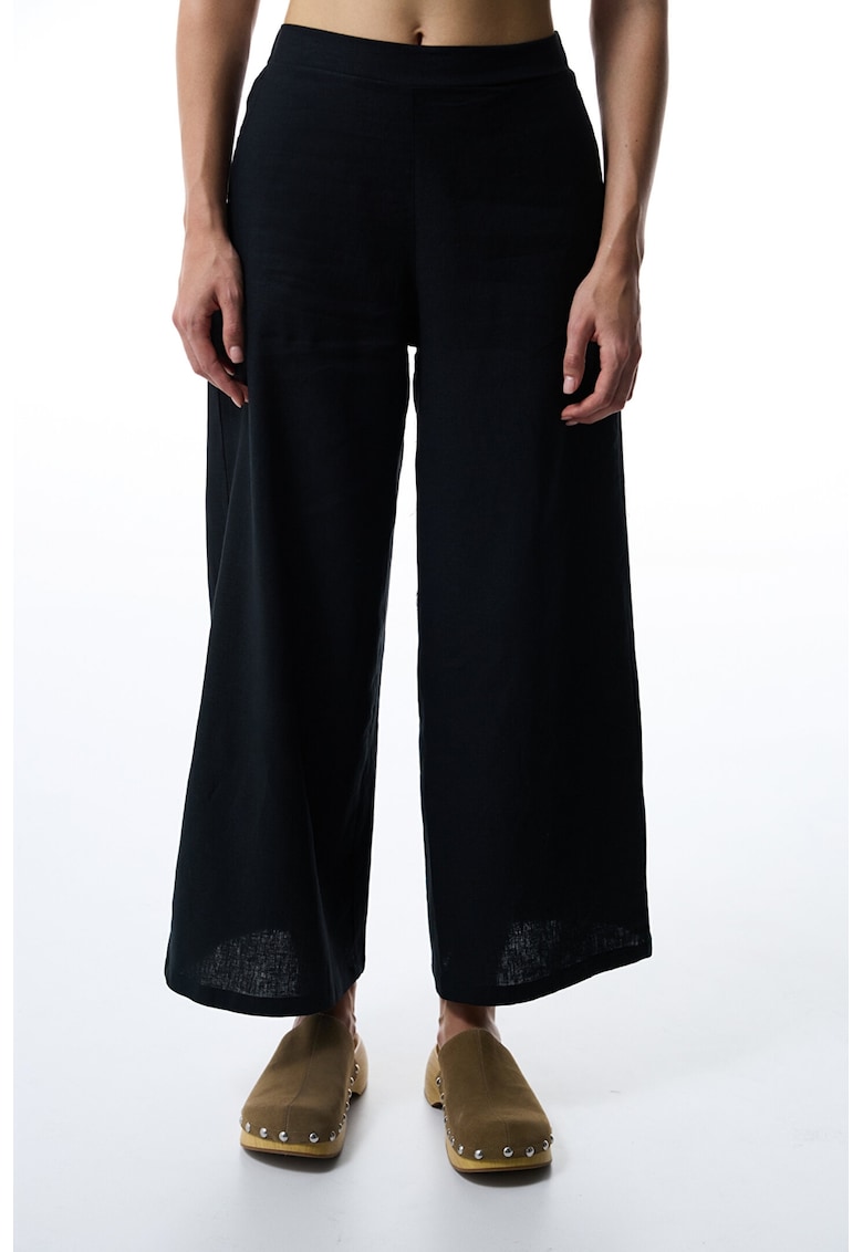 Pantaloni de plaja - din amestec de in