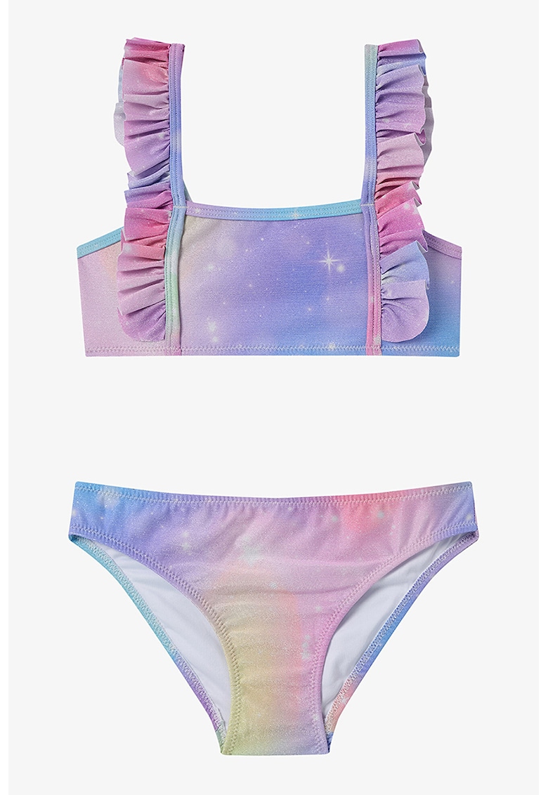 Costum de baie din doua piese - cu volane