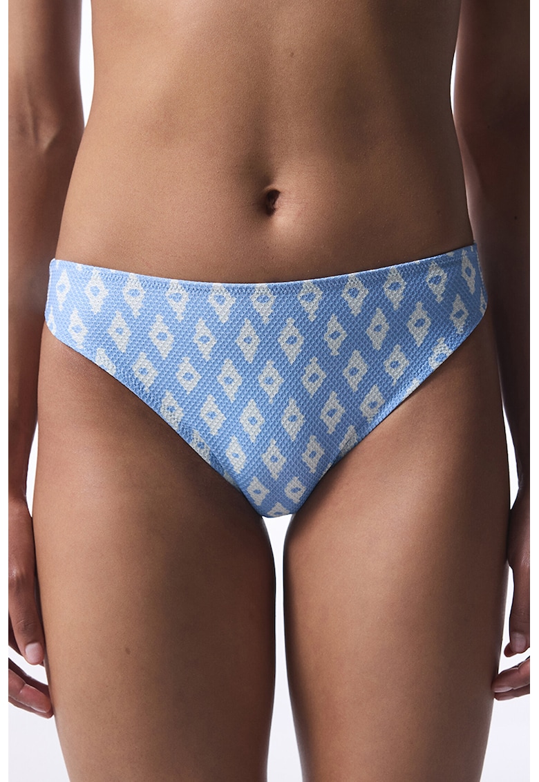 Slip texturat cu imprimeu