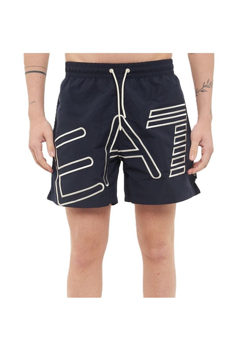 Pantaloni scurti de baie cu logo supradimensionat