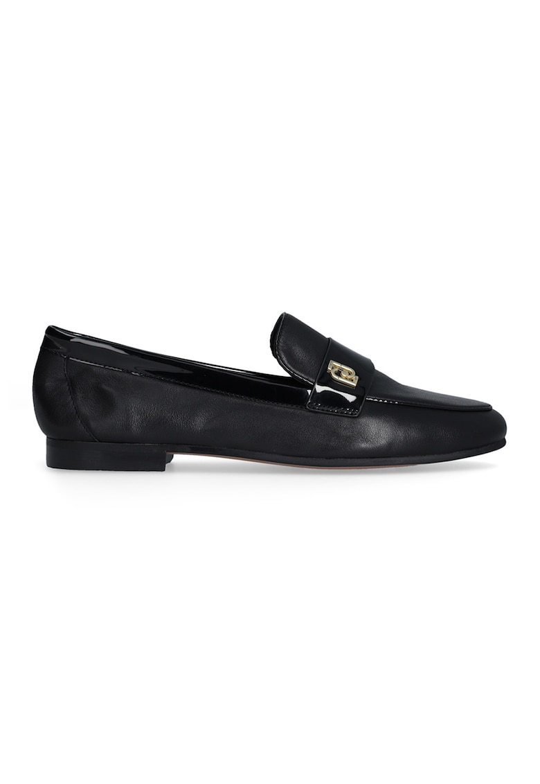 Pantofi loafer de piele cu monograma metalica