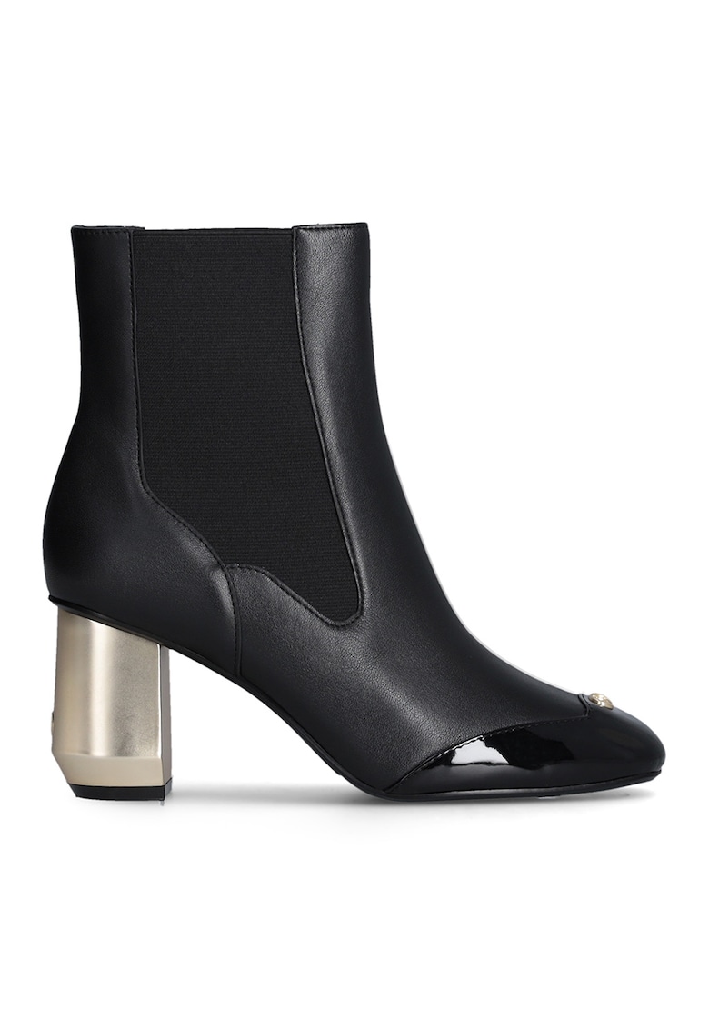 Botine Chelsea cu garnituri de piele