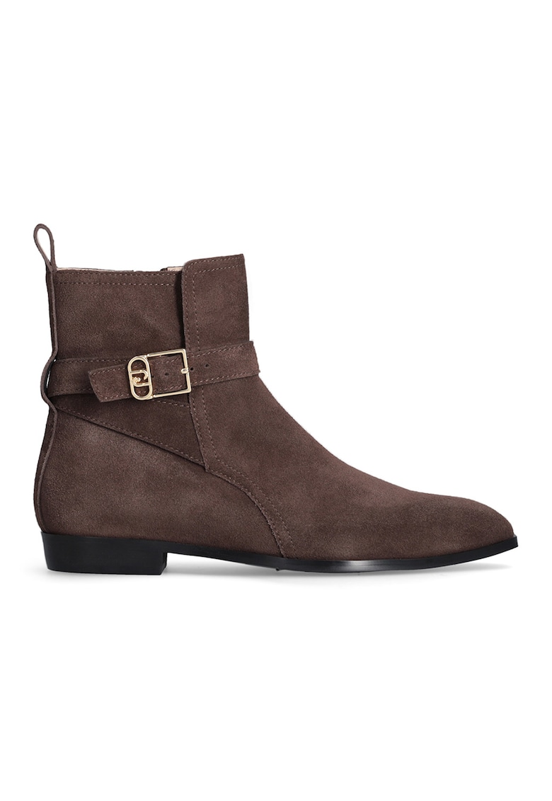 Ghete din piele intoarsa cu fermoar