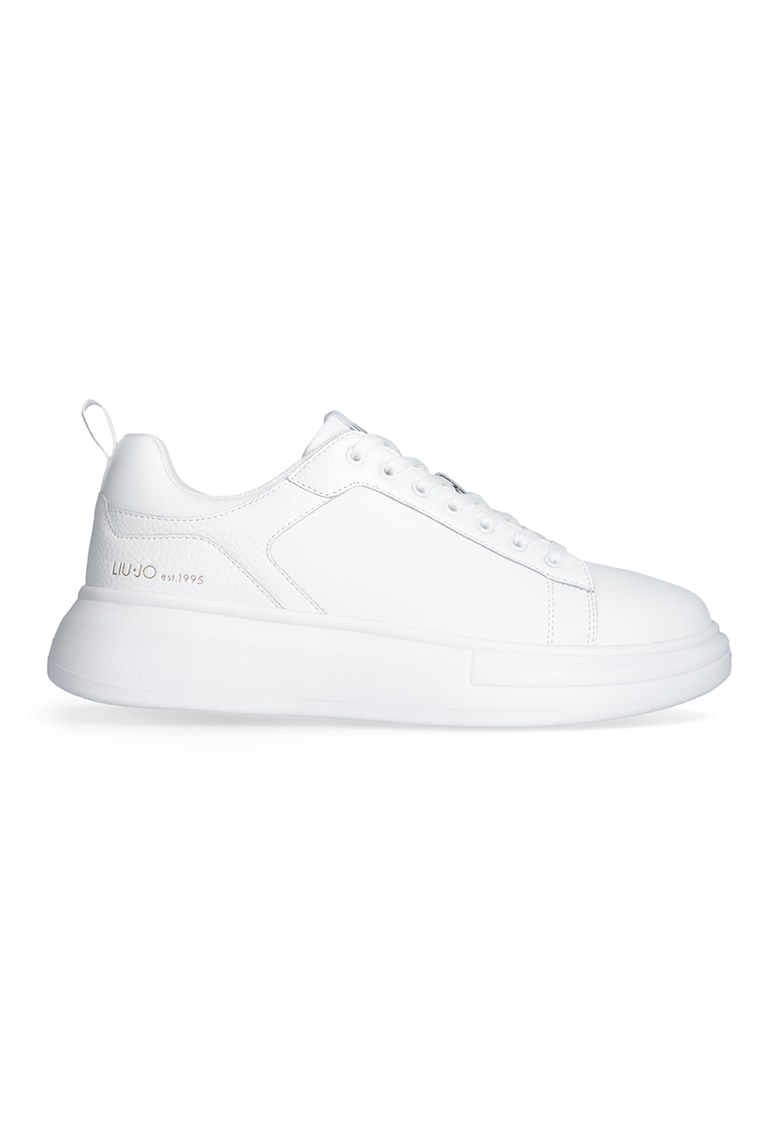 Pantofi sport wedge de piele si piele ecologica