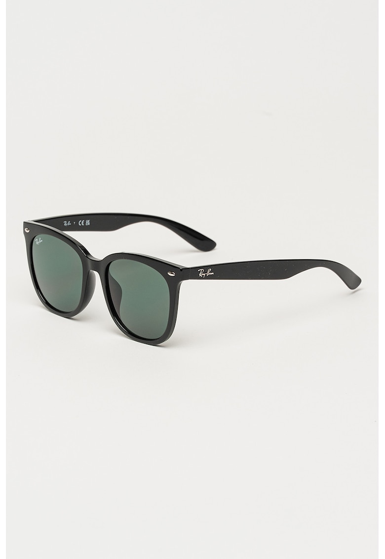 Ochelari de soare unisex cu detalii logo - Negru