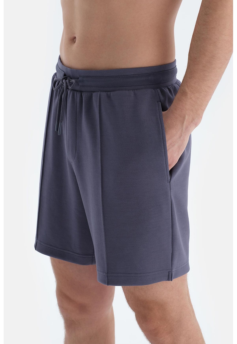 Pantaloni scurti din amestec de modal - Albastru prafuit