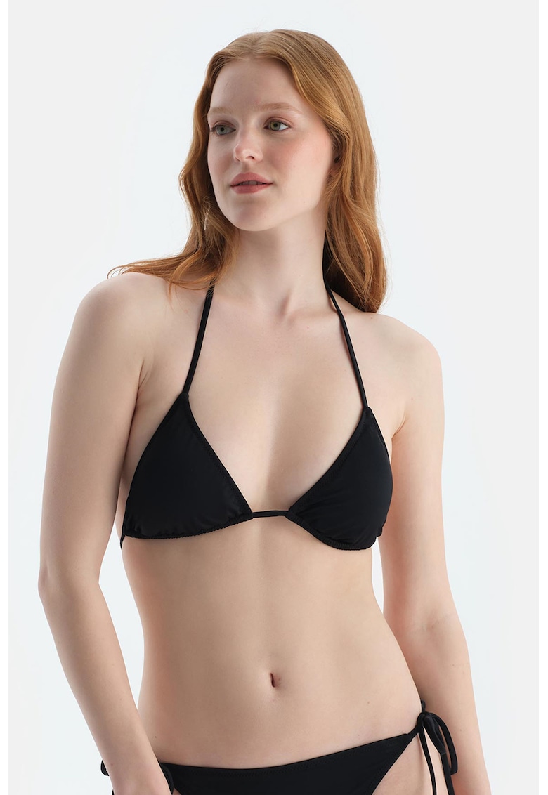 Sutien de baie cu cupe triunghiulare si burete