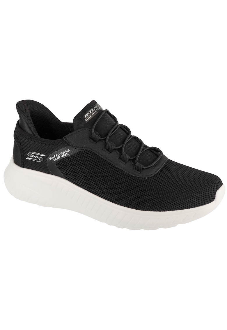 Skechers Pantofi sport slip-in din plasa si material sintetic Bobs - Negru mat