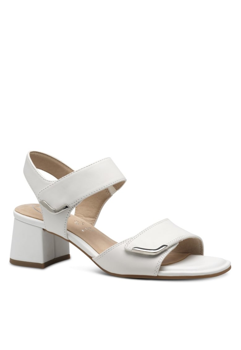 Sandale albe din piele pentru femei Comfort 88317-44-108 07631