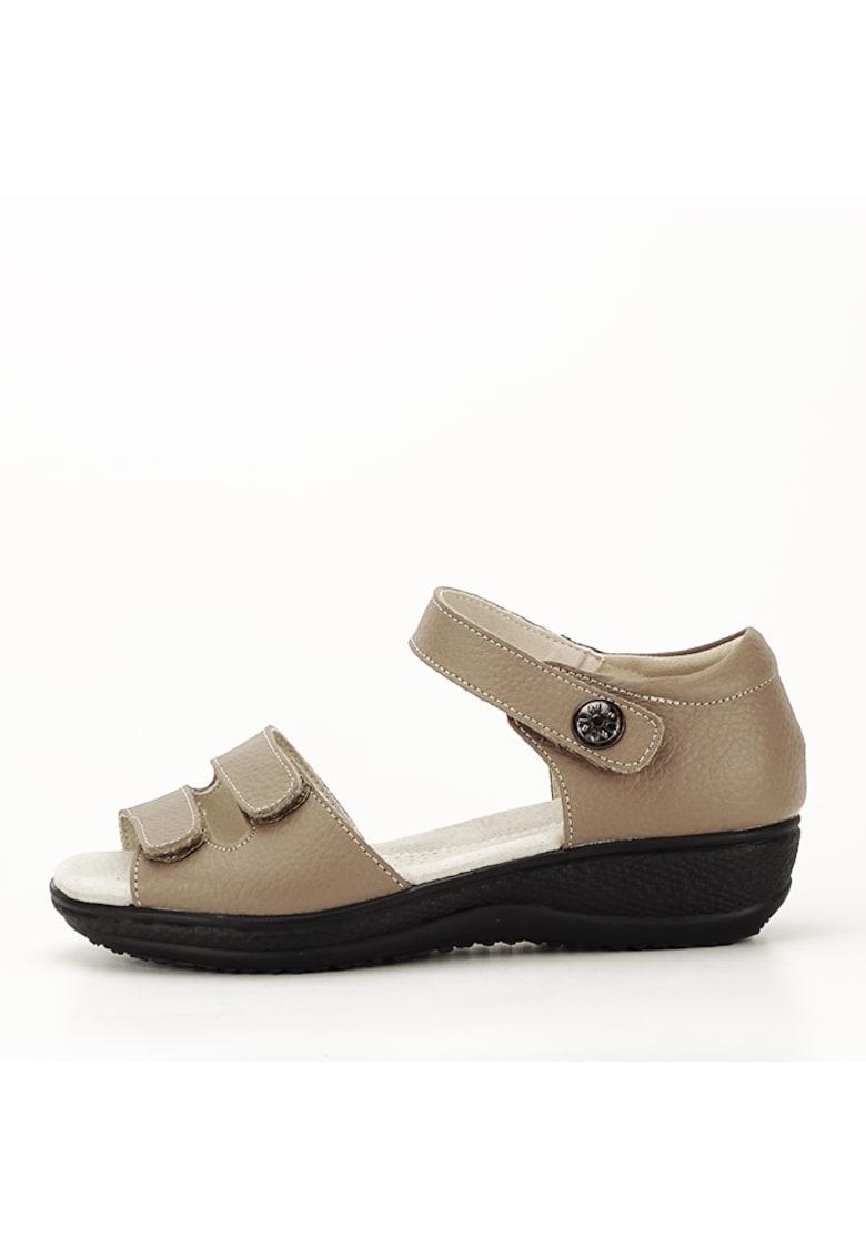 Sandale maro deschis din piele naturala Agata 127 5833