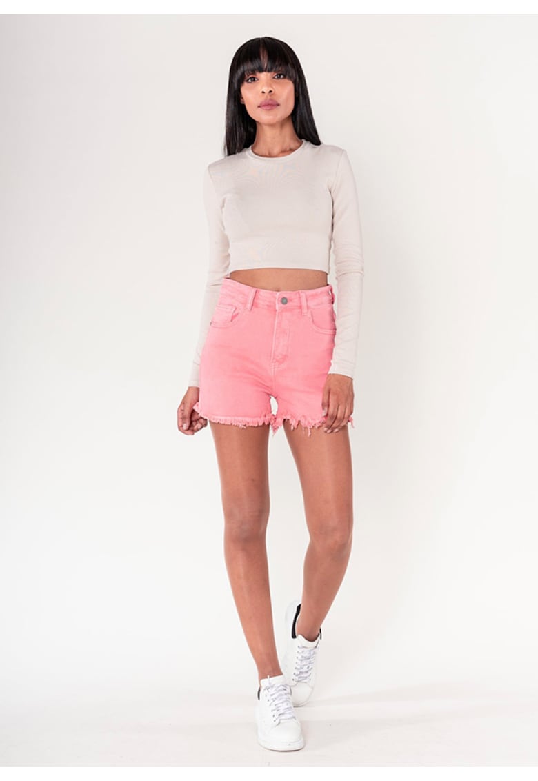 Blugi scurti coral  cu terminatii franjurate J231-7 M7 17331