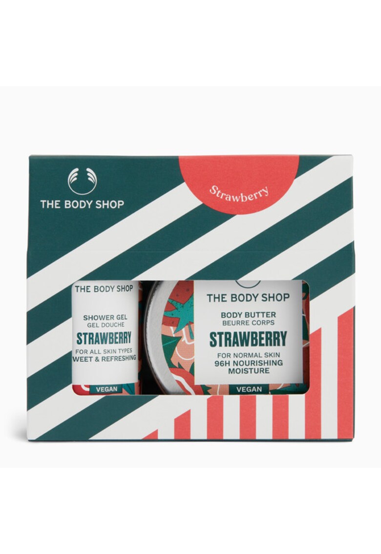 Set Cadou Strawberry Intro Treats - Gel de dus 60 ml - Unt de corp 50 ml - mulicolor