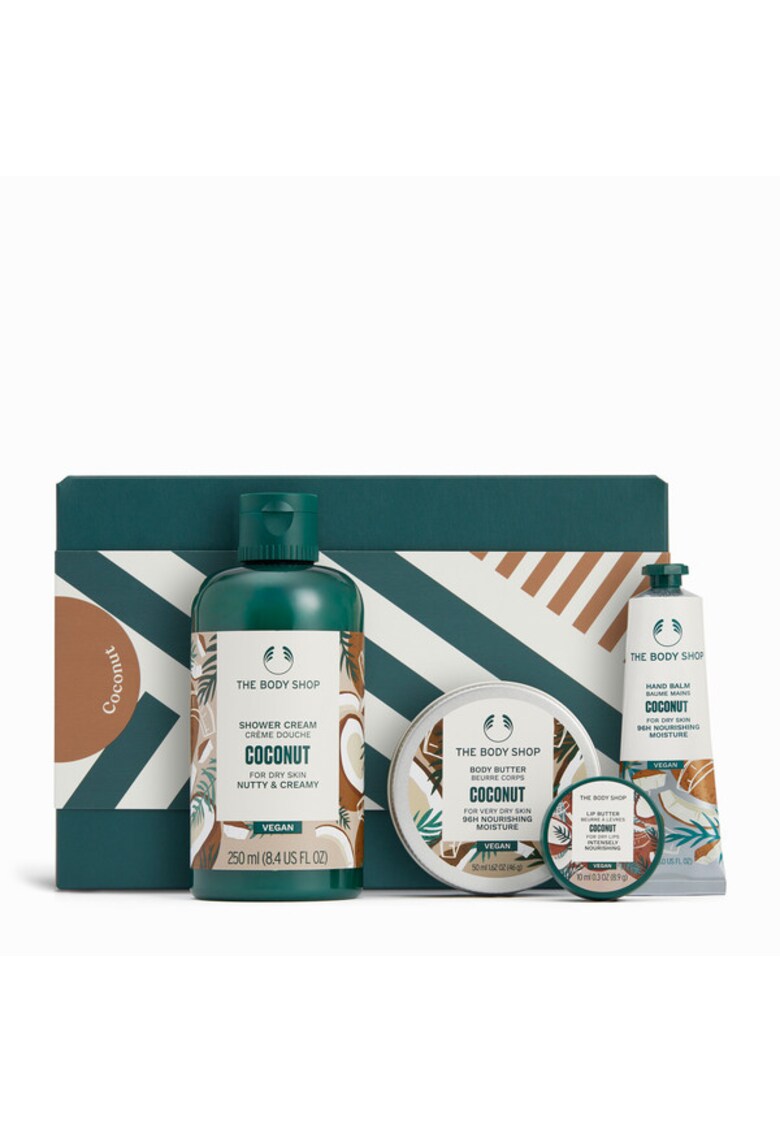 Set Cadou Coconut Essentials - gel de dus - unt de corp - multicolor - 100 ml