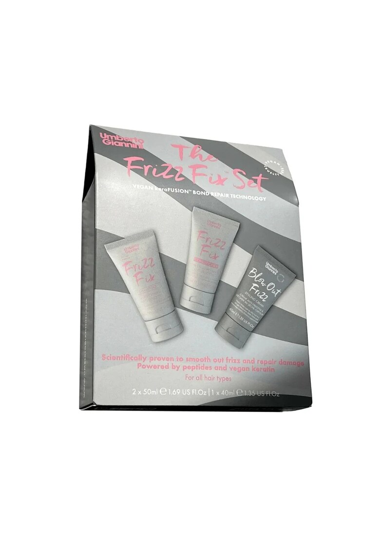 Set pentru par - cu efect anti-static - travel size - The Frizz Fix - 2 x 50 ml - 1 x 40 ml