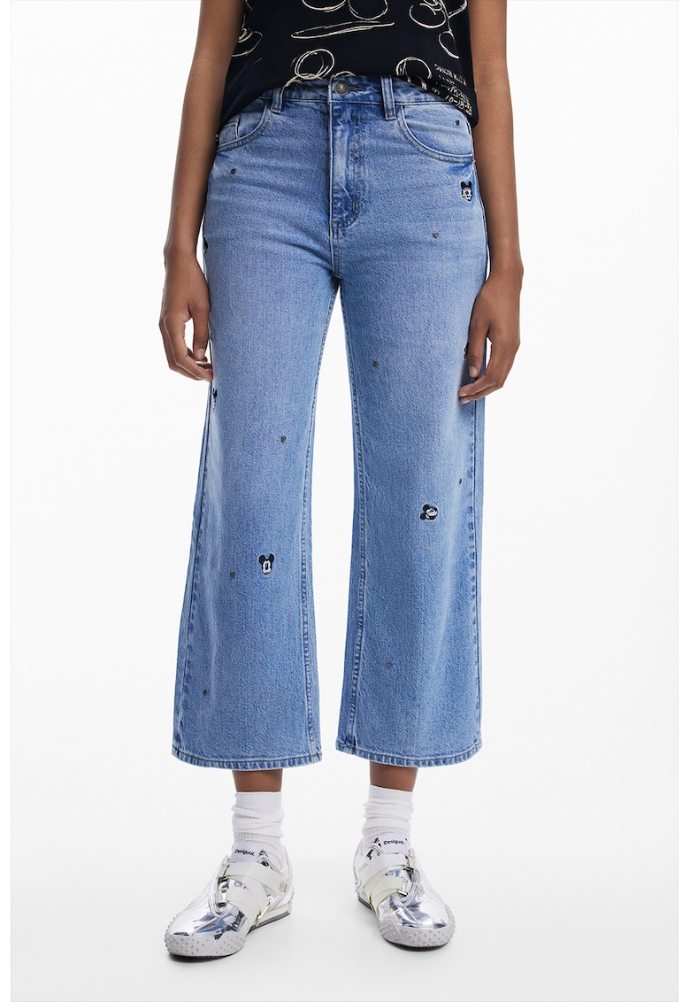 Blugi evazati Mickey - Albastru deschis