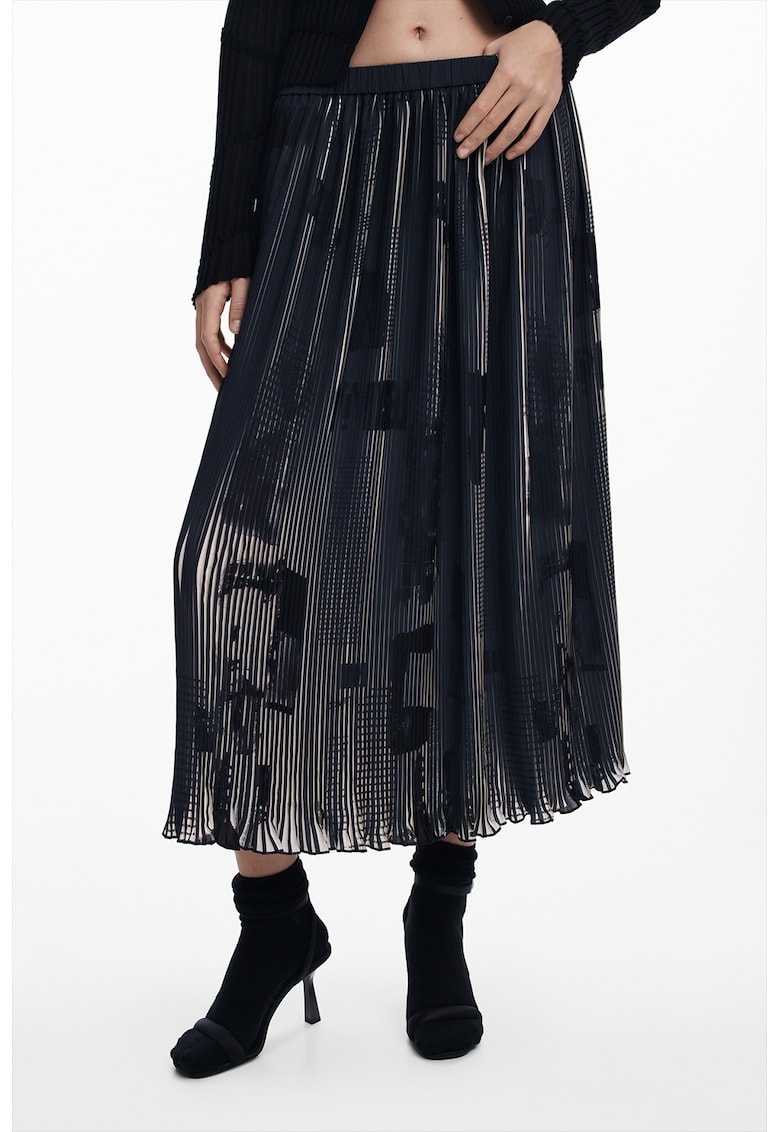 Fusta evazata cu talie elastica Fusta evazata cu talie elastica