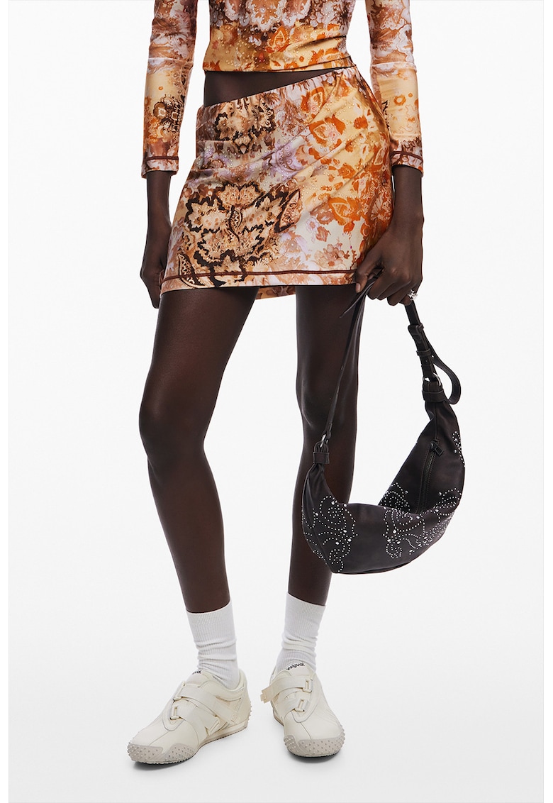 Fusta dreapta cu talie elastica