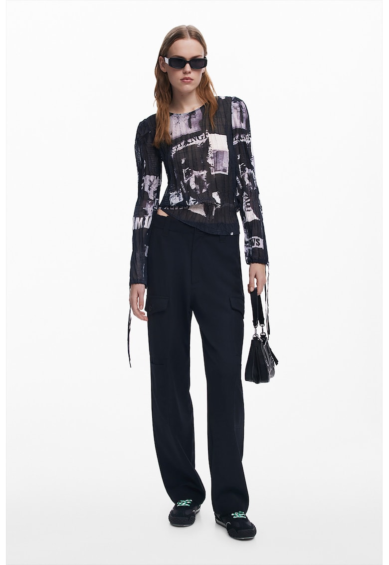 Bluza plisata din sifon