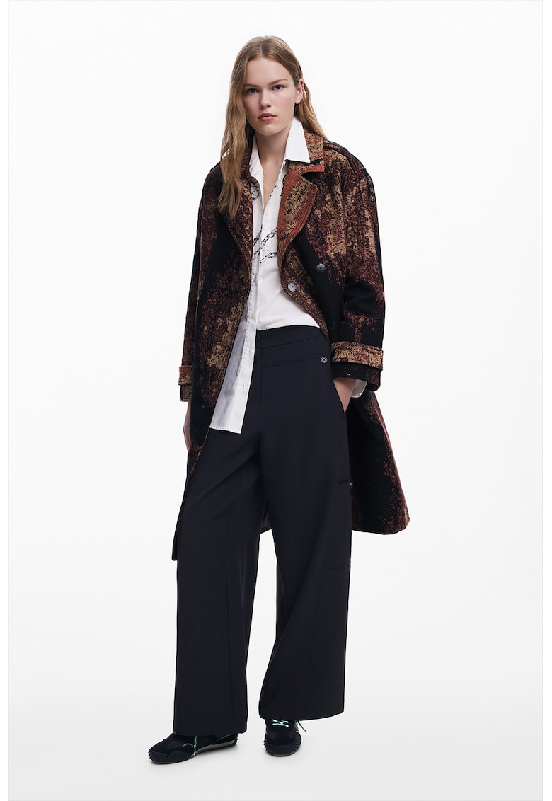 Palton lejer cu model abstract