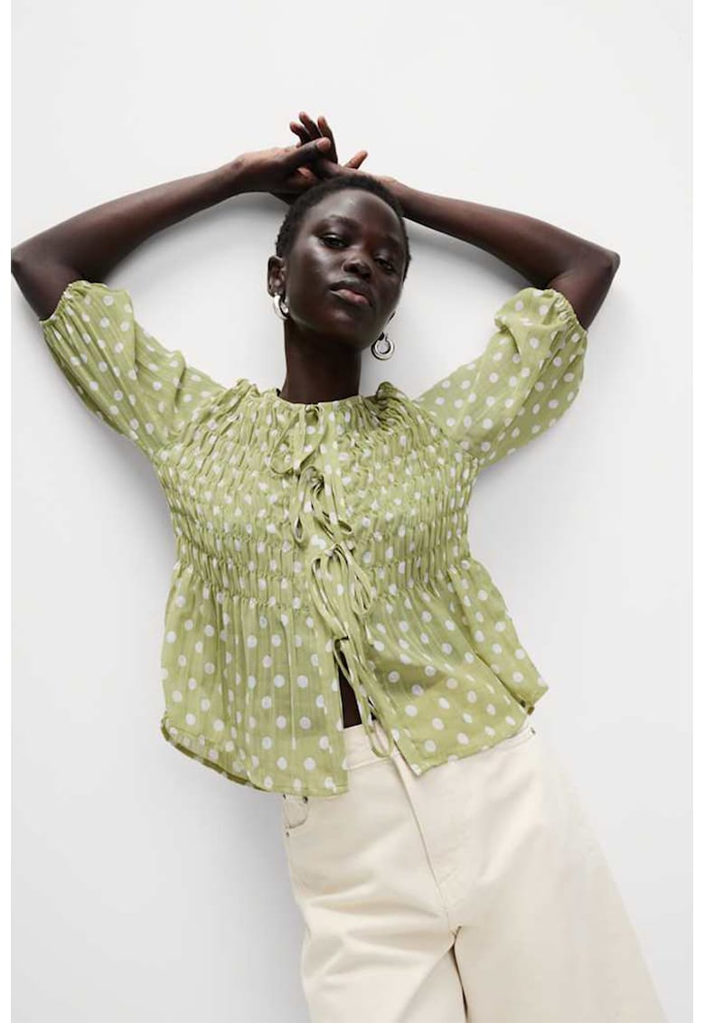 Bluza cu model si prinderi laterale