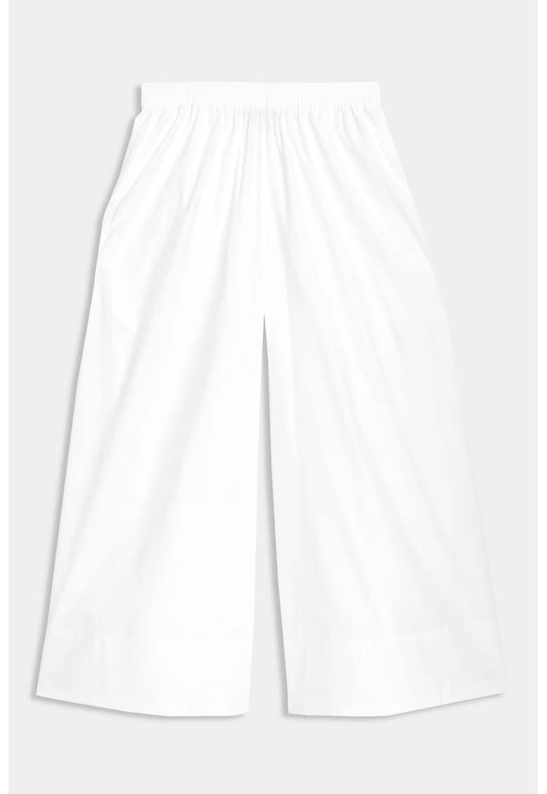 Pantaloni palazzo crop de bumbac
