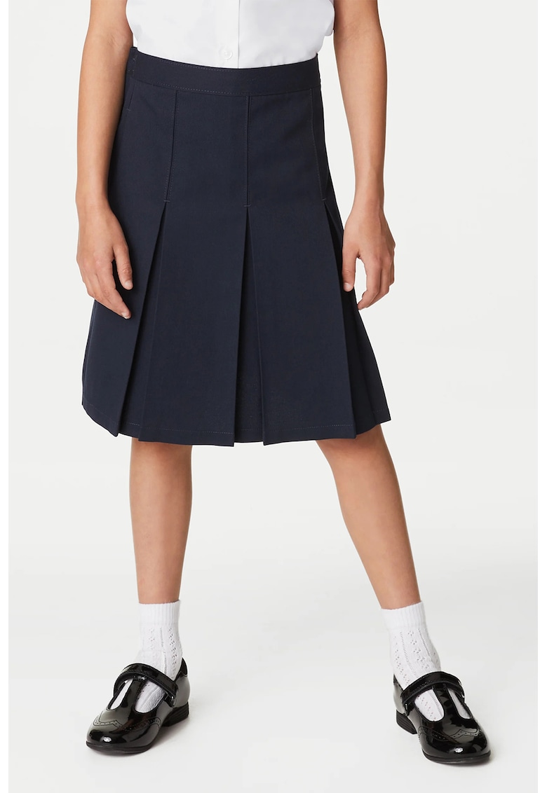 Marks Spencer Fusta mini plisata - Albastru ultramarin