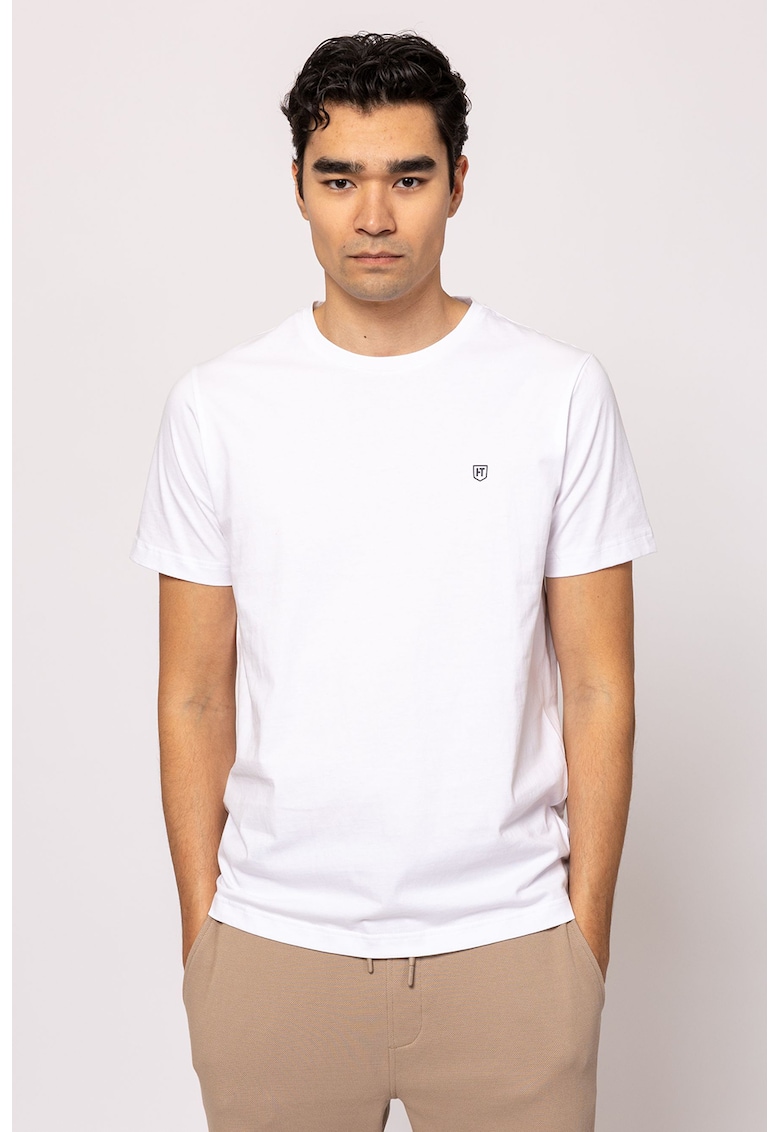 Tricou din bumbac cu decolteu la baza gatului Mopsy