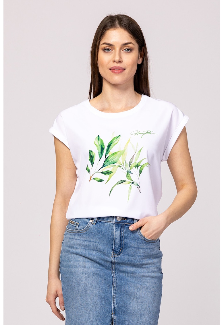 Tricou lejer din amestec de modal cu imprimeu Mona