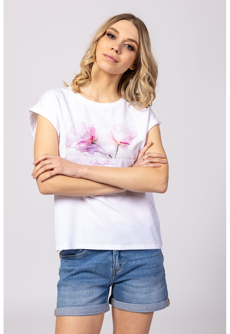 Tricou lejer din amestec de modal cu imprimeu Mona