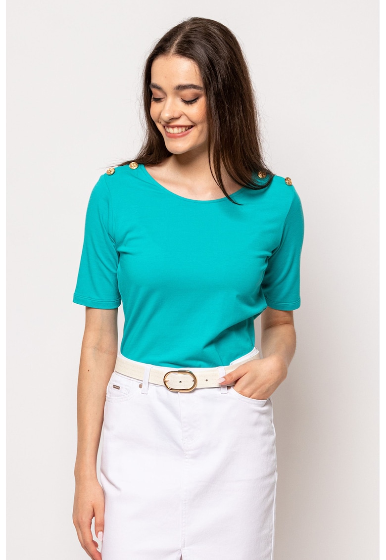 Tricou slim fit Morza - Turcoaz