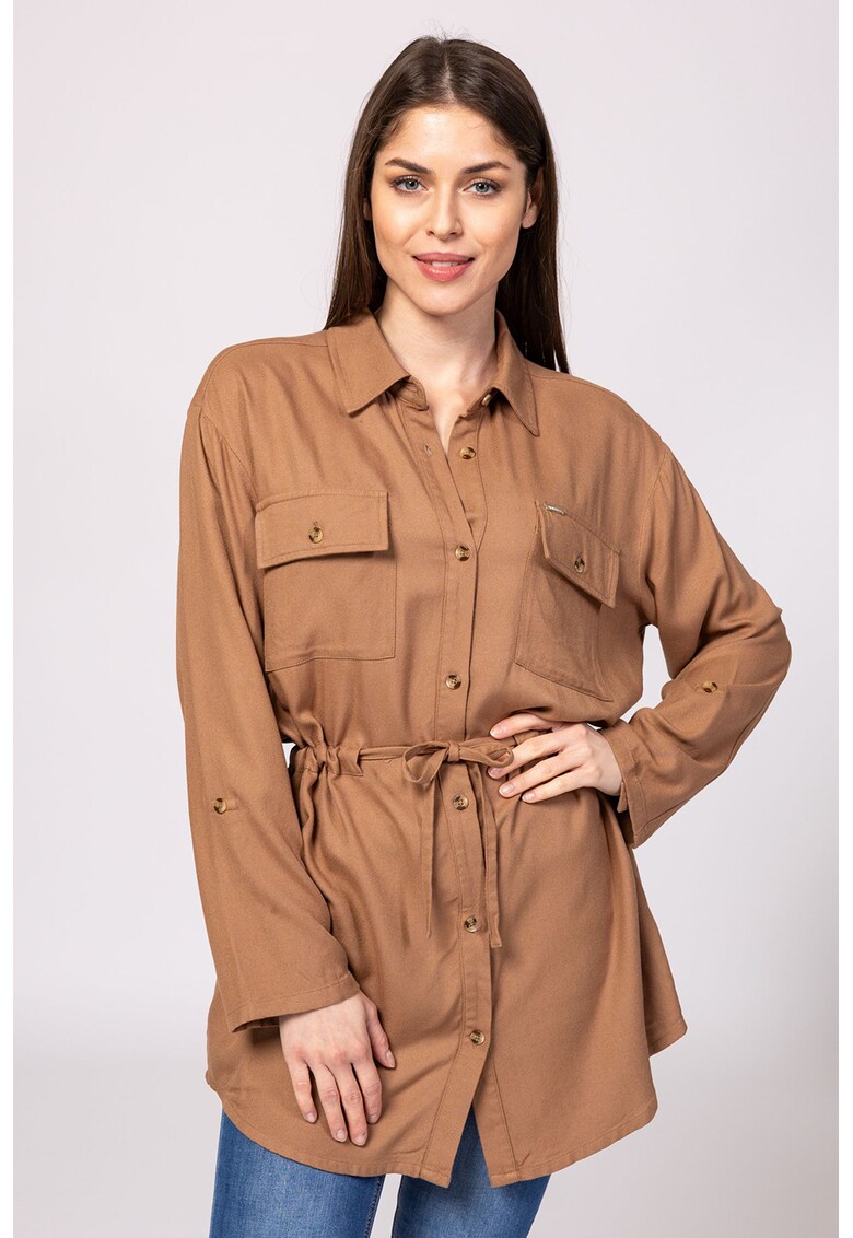 Camasa cu talie ajustabila Rolda - Maro scortisoara
