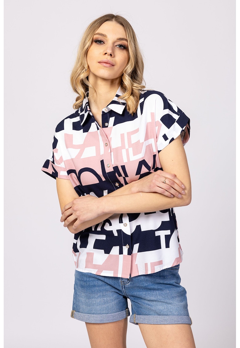 Camasa cu maneci scurte si model Rhinty