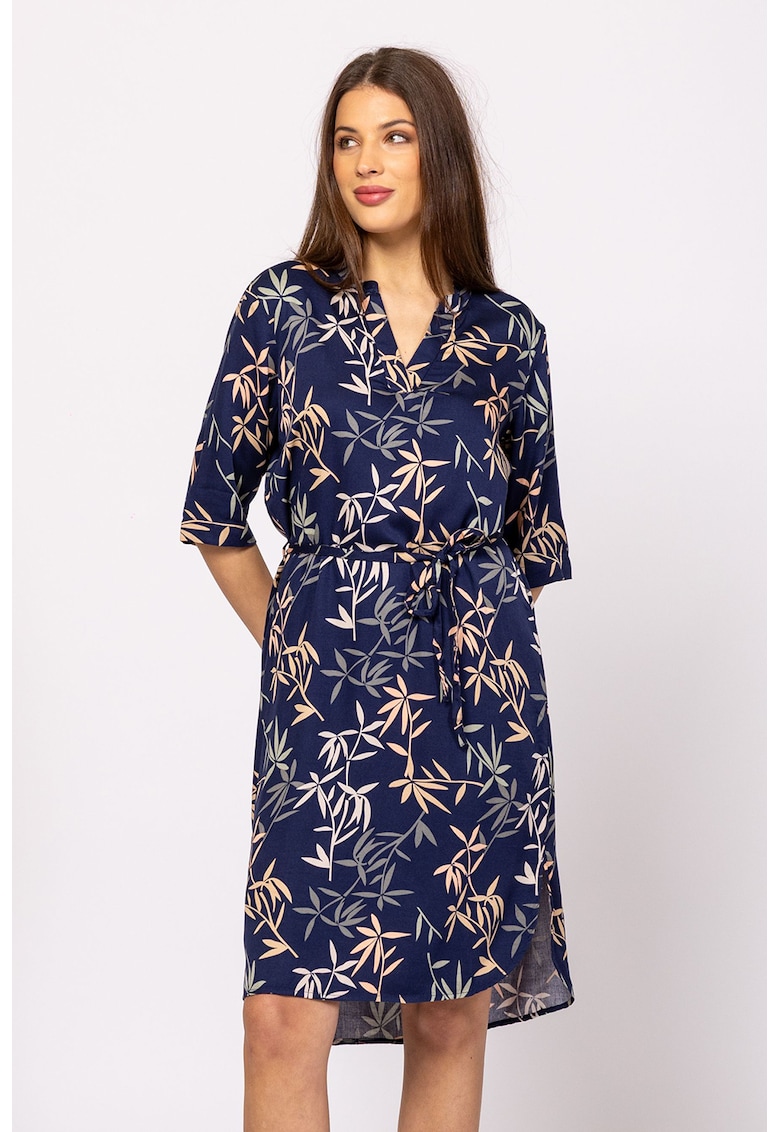 Rochie cu model si cordon in talie