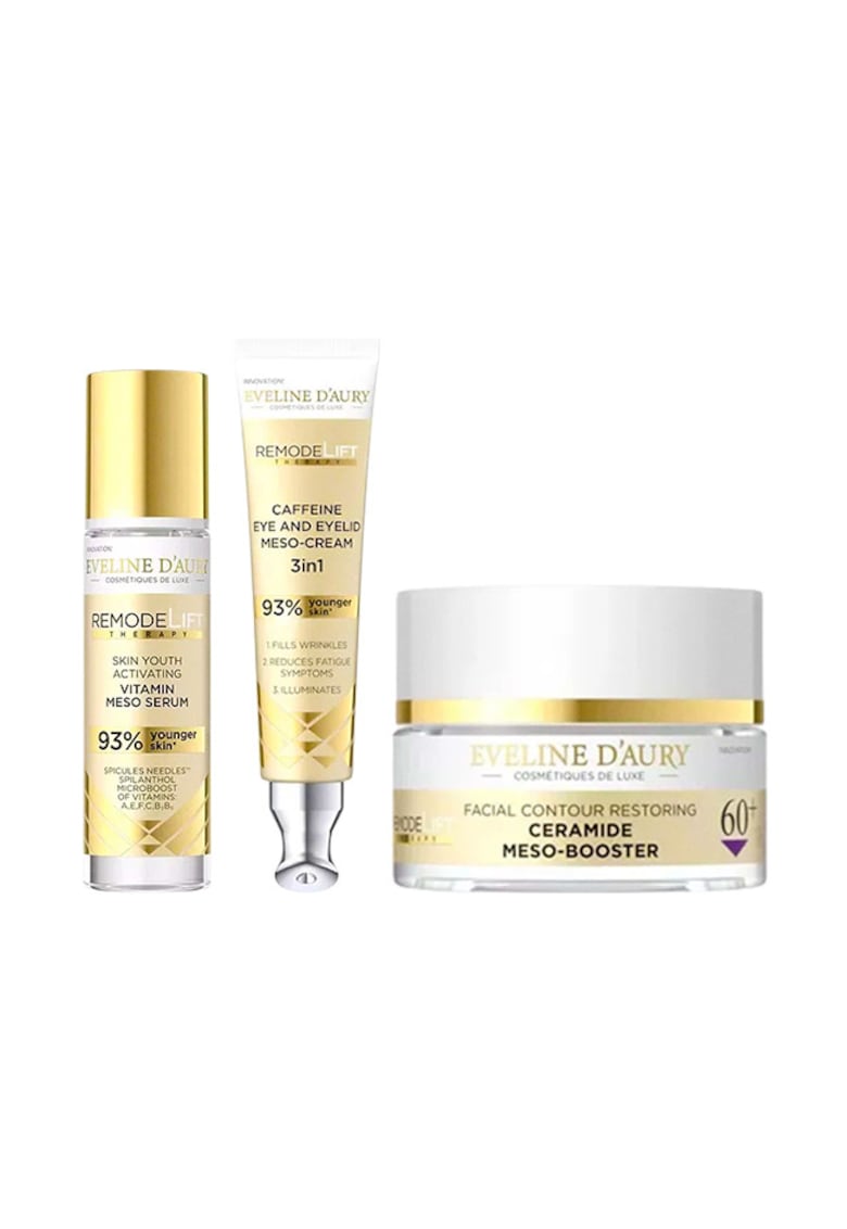 Set Eveline D’Aury 60+ - Remodelift Therapy - cu Crema de fata 50 ml - Ser vitaminizant 30 ml si Crema pentru ochi si pleoape 20 ml