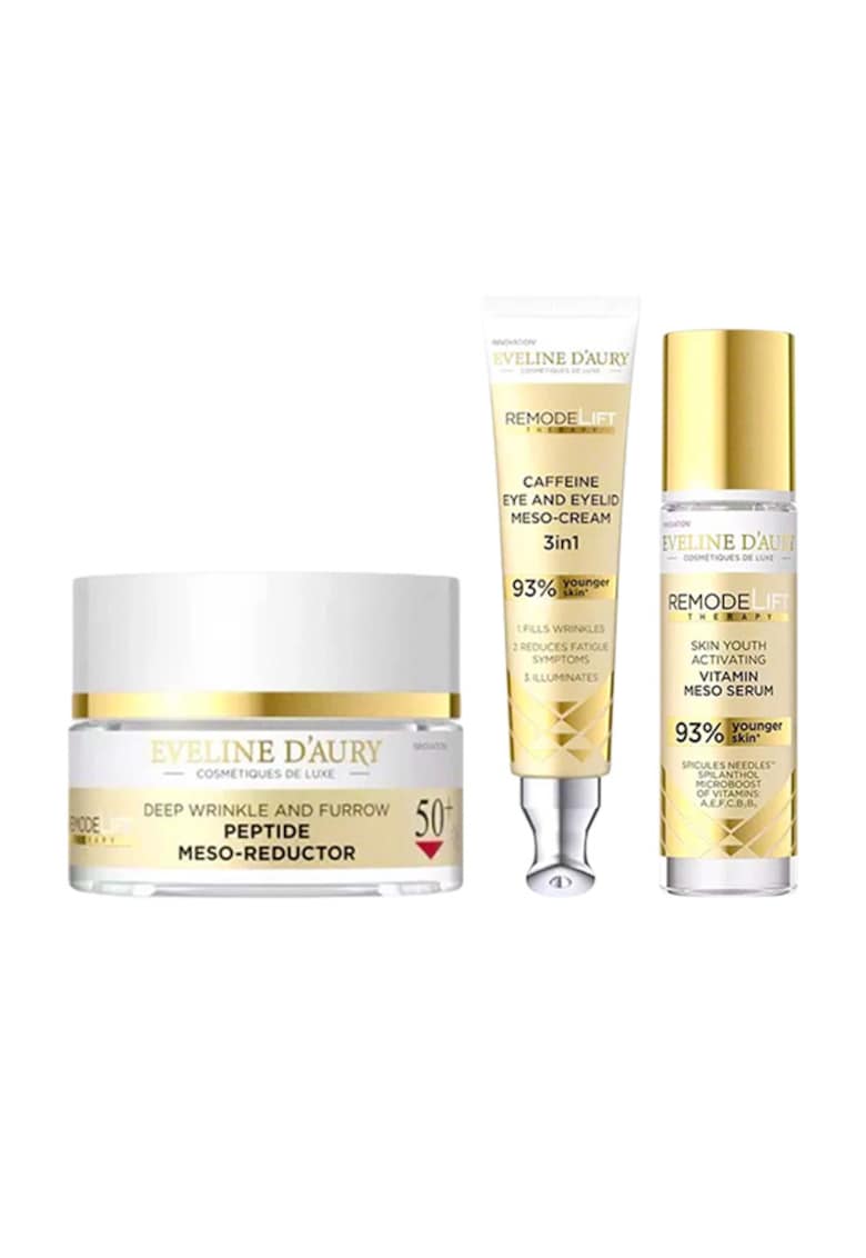 Set Eveline D’Aury 50+ - Remodelift Therapy - cu Crema de fata 50 ml - Ser vitaminizant 30 ml si Crema pentru ochi si pleoape 20 ml
