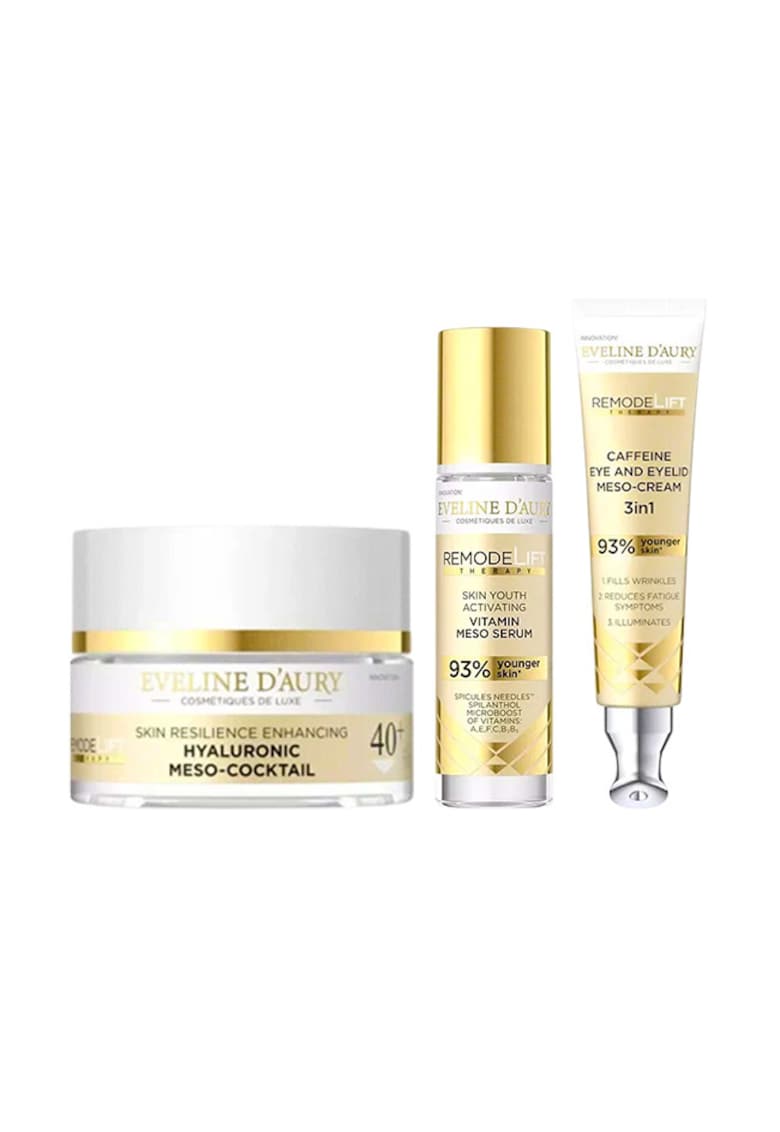 Set Eveline D’Aury 40+ - Remodelift Therapy - cu Crema de fata 50 ml - Ser vitaminizant 30 ml si Crema pentru ochi si pleoape 20 ml