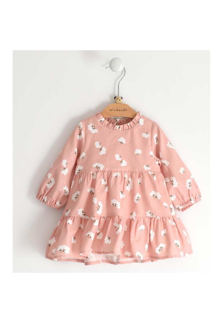Rochie cu imprimeu pentru bebe fetita - Roz