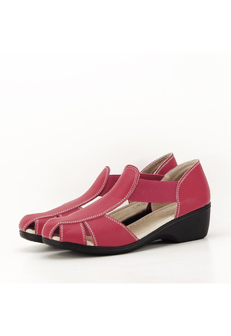 Sandale rosii din piele naturala Calypso 127 5568 - Rosu