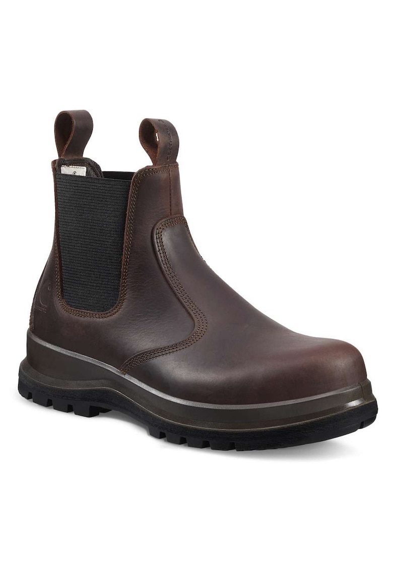 Ghete barbati Chelsea S3 - piele uleiata - talpa antiderapanta - maron inchis