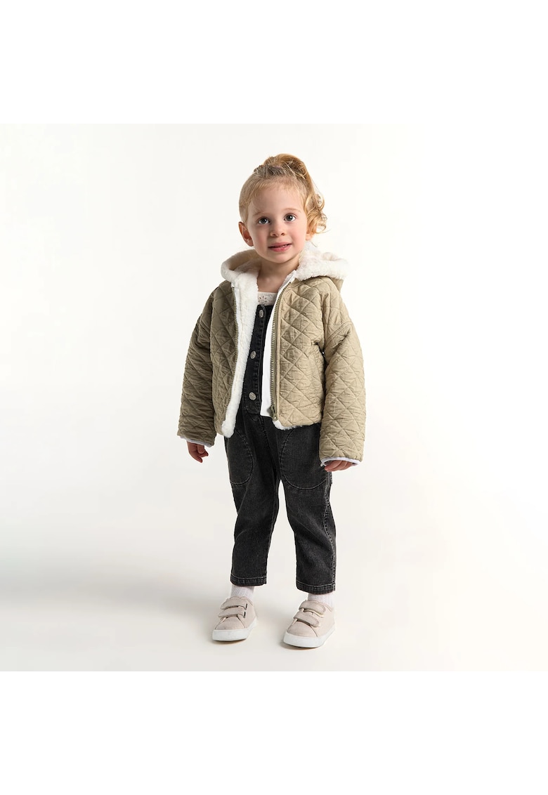 Geaca matlasata cu gluga si blanita -  - Dream - Kaki - pentru fetite
