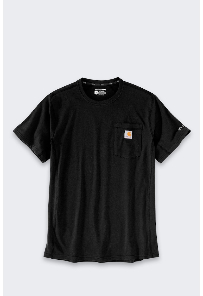 Tricou barbati Force - material respirabil - cu buzunar - Negru