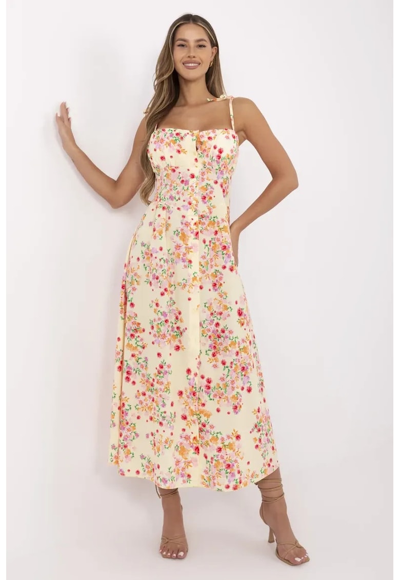 Rochie poliester - galben -