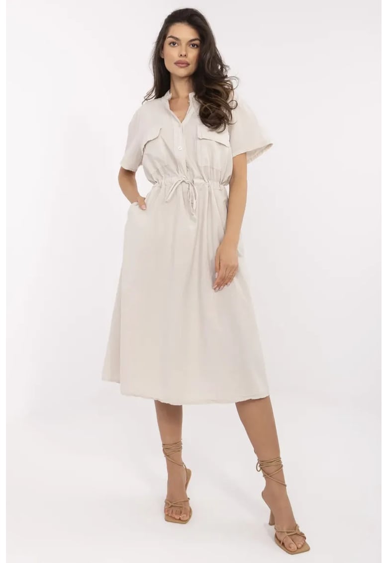 Rochie bumbac - bej -