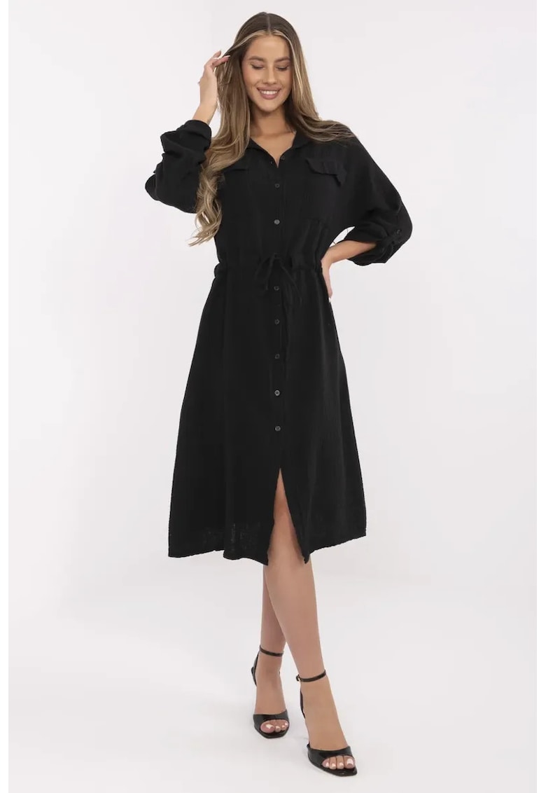 Rochie bumbac - neagra -