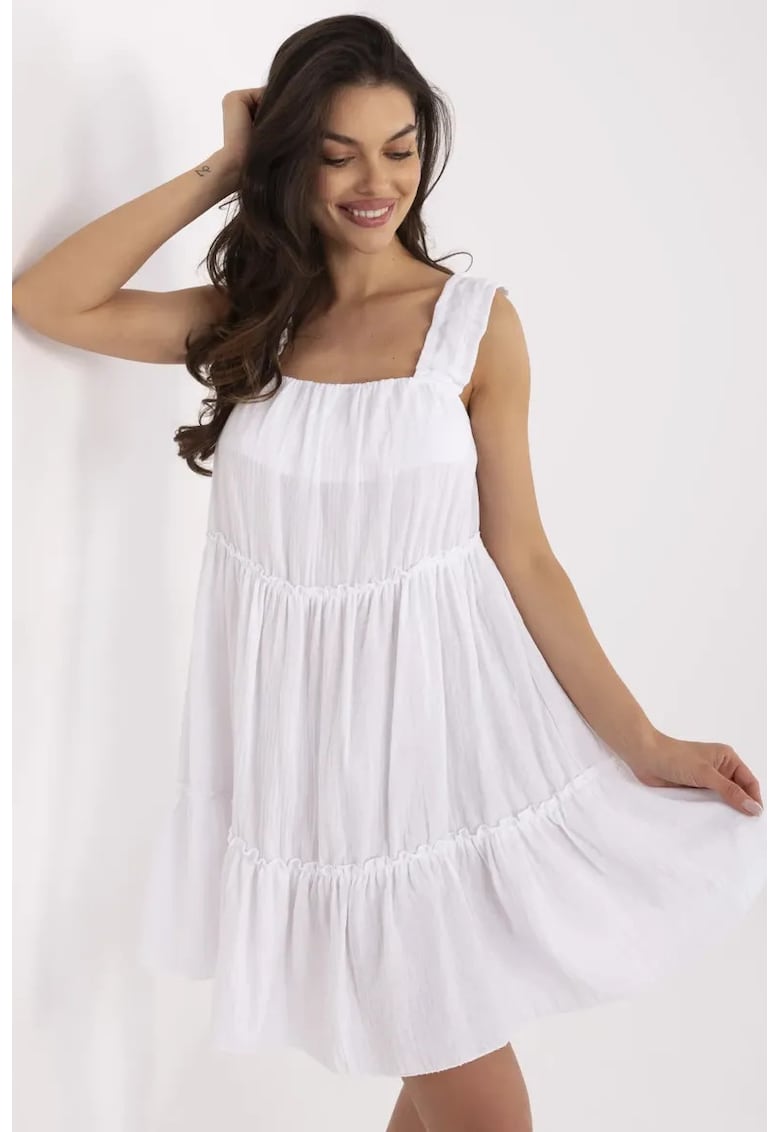 Rochie dama bumbac - alb -