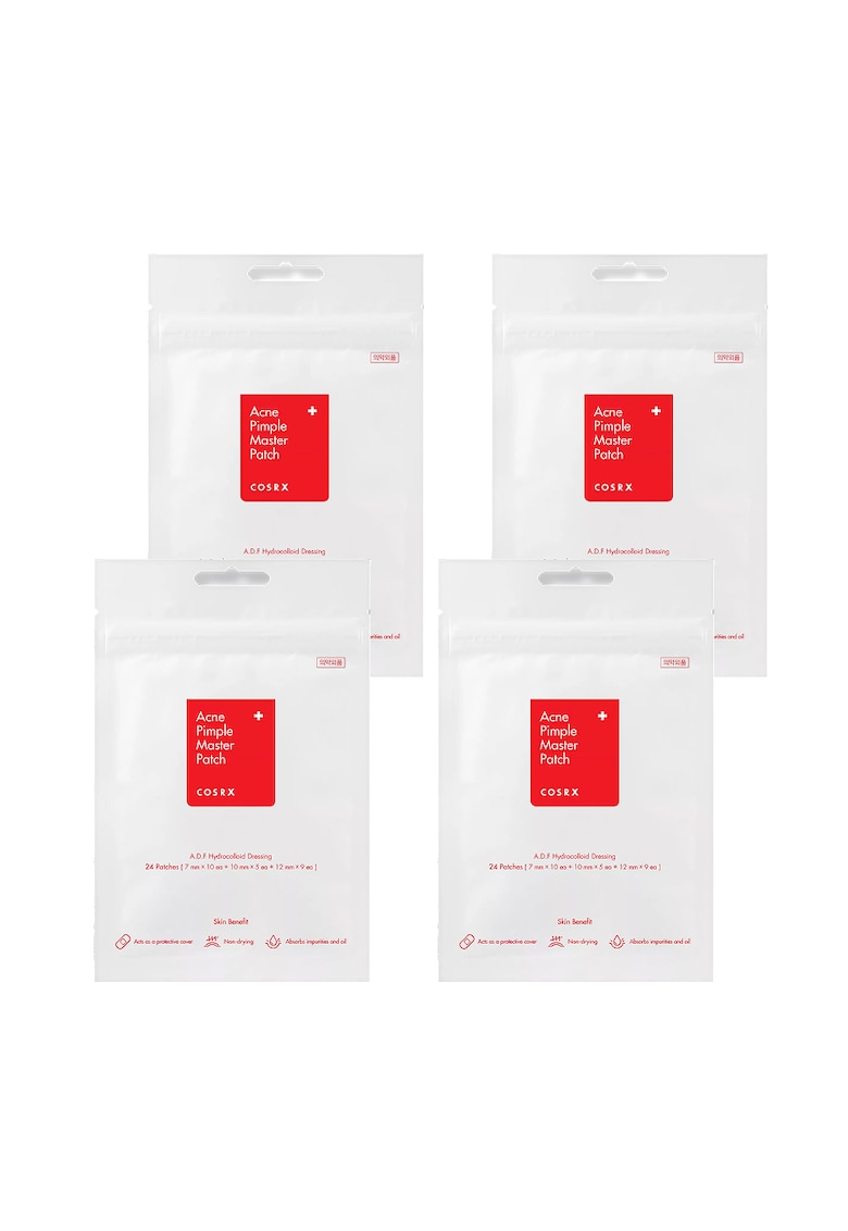 Set 4 pachete plasturi pentru acnee - Acne Pimple Master - 96 buc